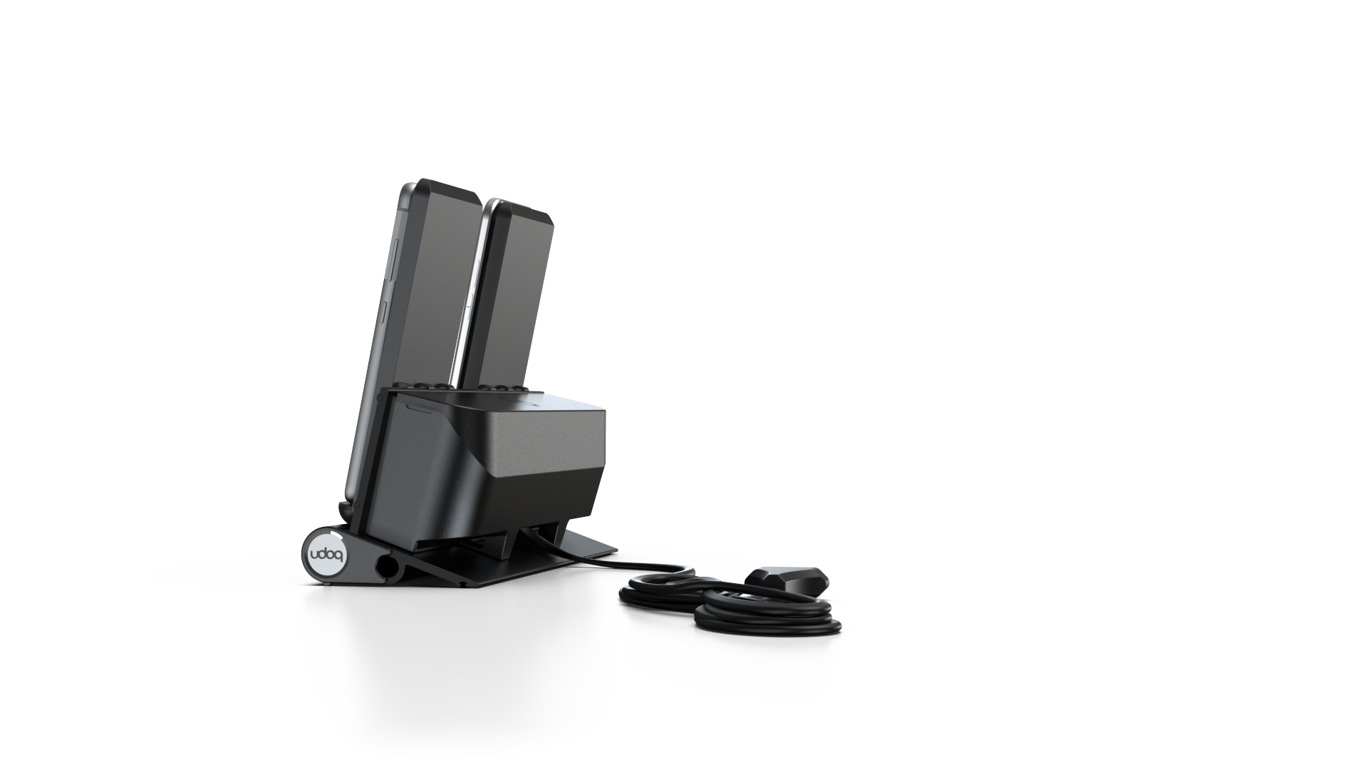 udoq 250 Wireless - 2 fach Ladestation gefräst und eloxiert aus solidem Aluminium