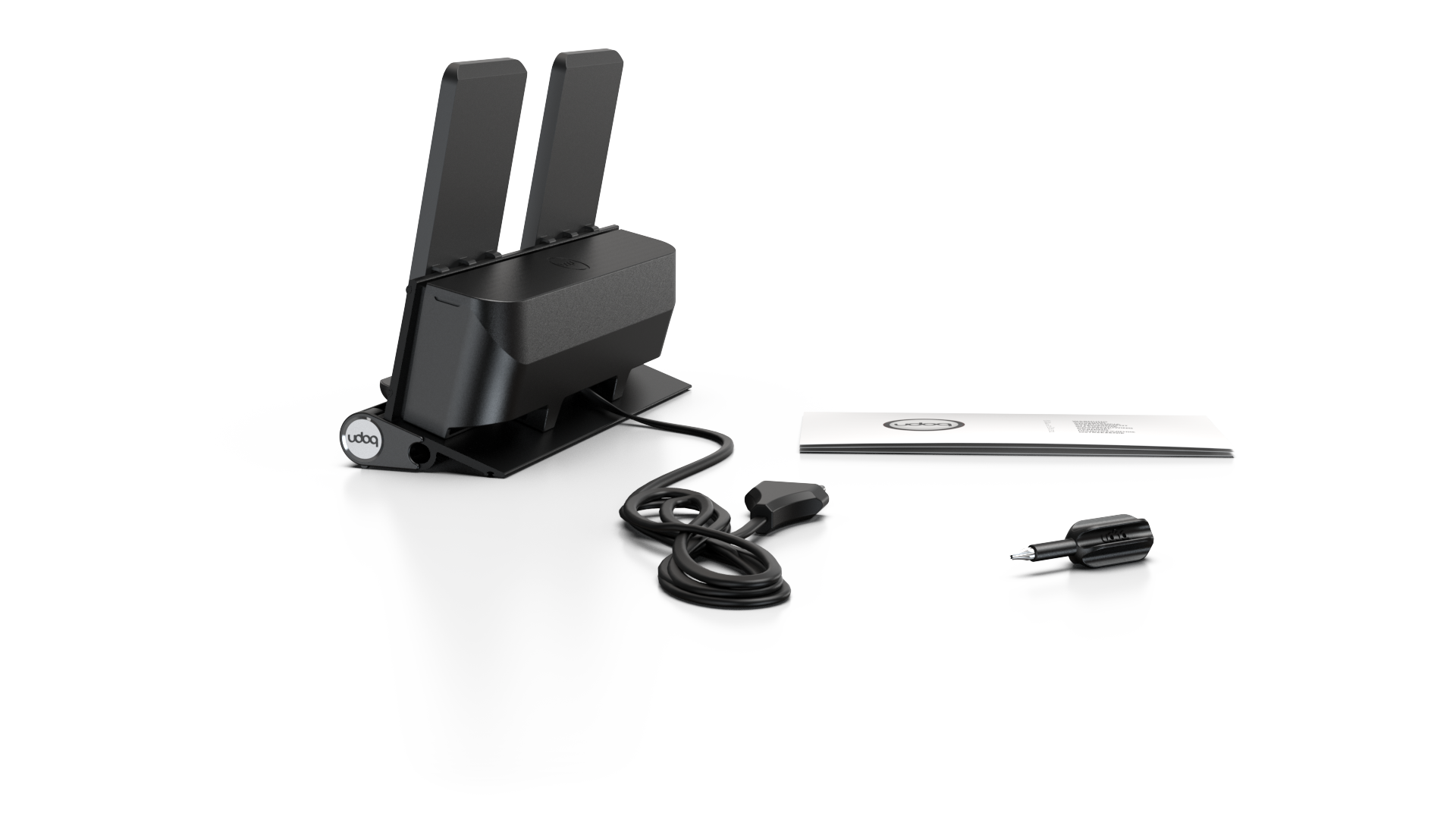 udoq 250 Wireless - 2 fach Ladestation gefräst und eloxiert aus solidem Aluminium