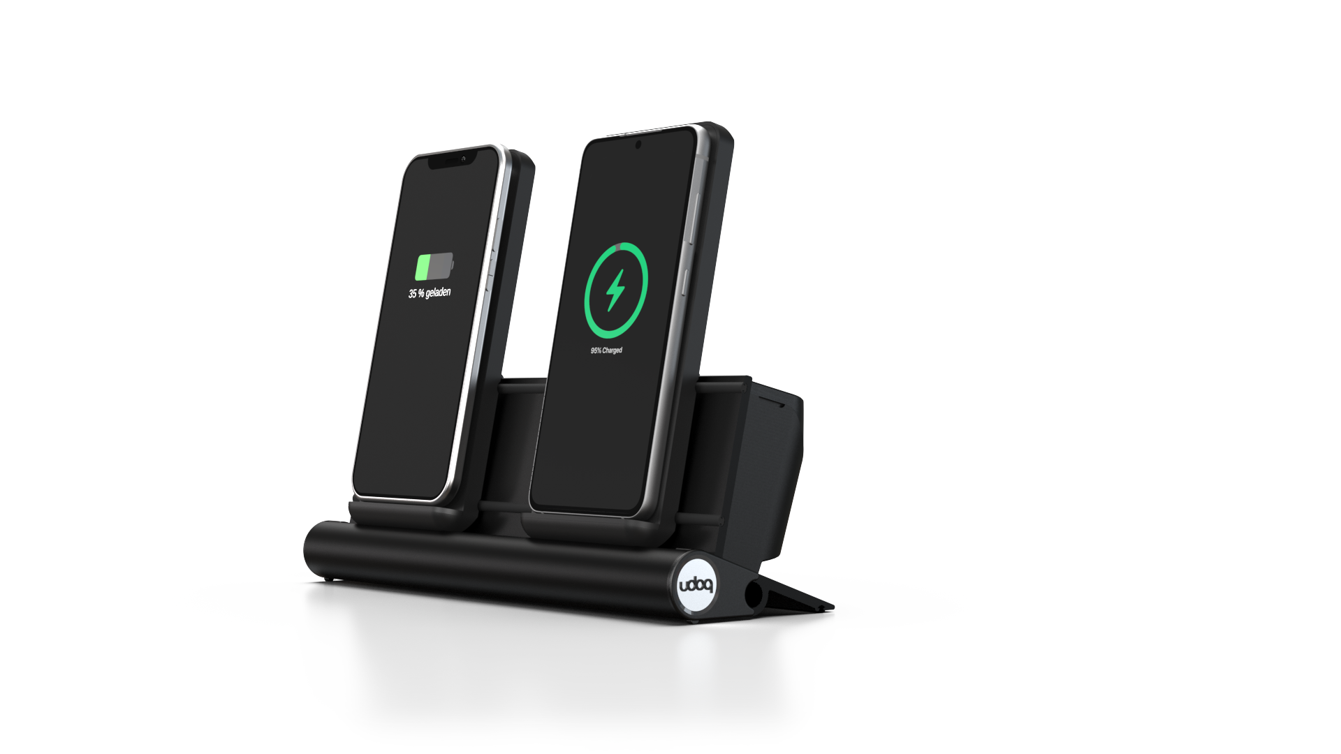 udoq 250 Wireless - 2 fach Ladestation gefräst und eloxiert aus solidem Aluminium