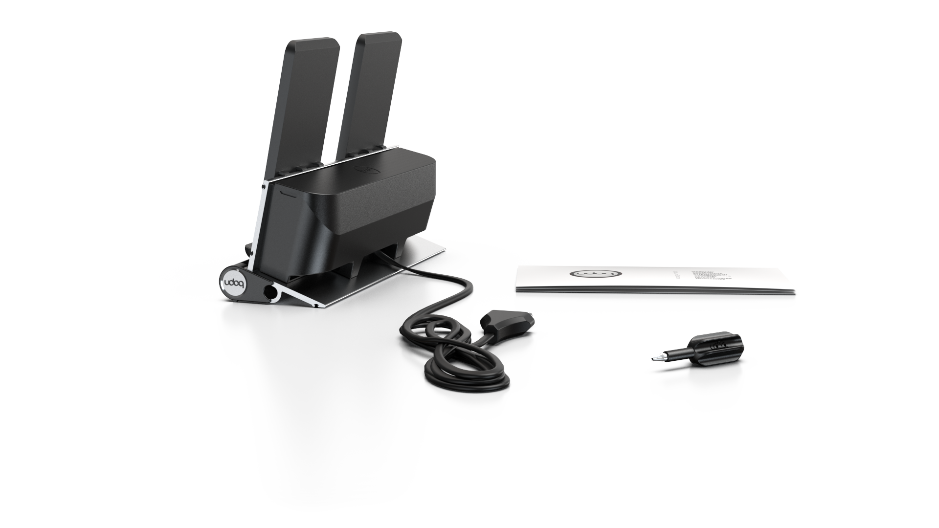 udoq 250 Wireless - 2 fach Ladestation gefräst und eloxiert aus solidem Aluminium