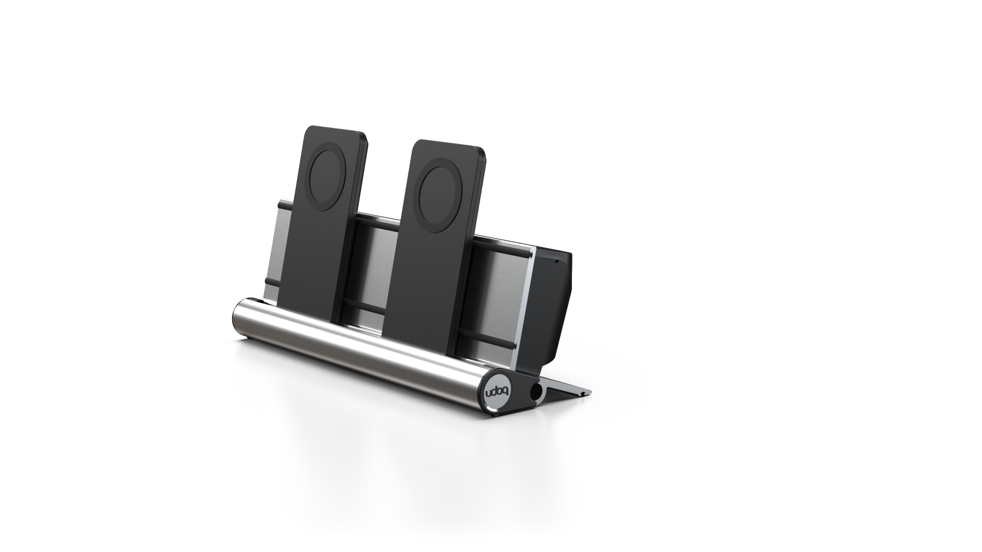 udoq 250 MAGNETIC - 2 fach Ladestation gefräst und eloxiert aus solidem Aluminium
