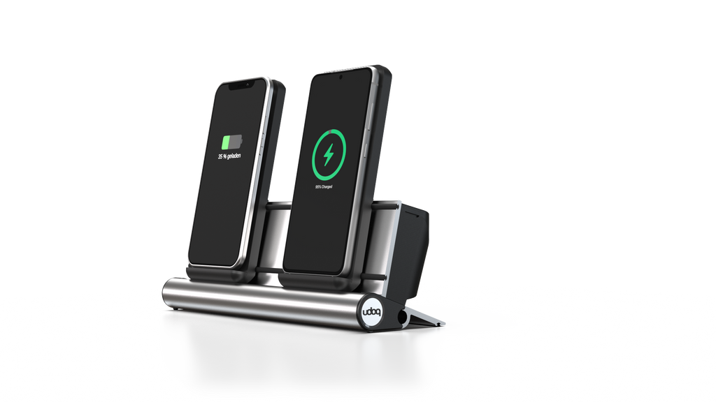 udoq 250 Wireless - 2 fach Ladestation gefräst und eloxiert aus solidem Aluminium