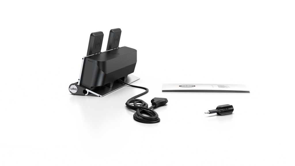 udoq 250 MAGNETIC - 2 fach Ladestation gefräst und eloxiert aus solidem Aluminium