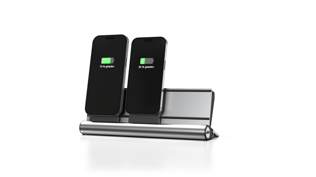 udoq 250 MAGNETIC - 2 fach Ladestation gefräst und eloxiert aus solidem Aluminium