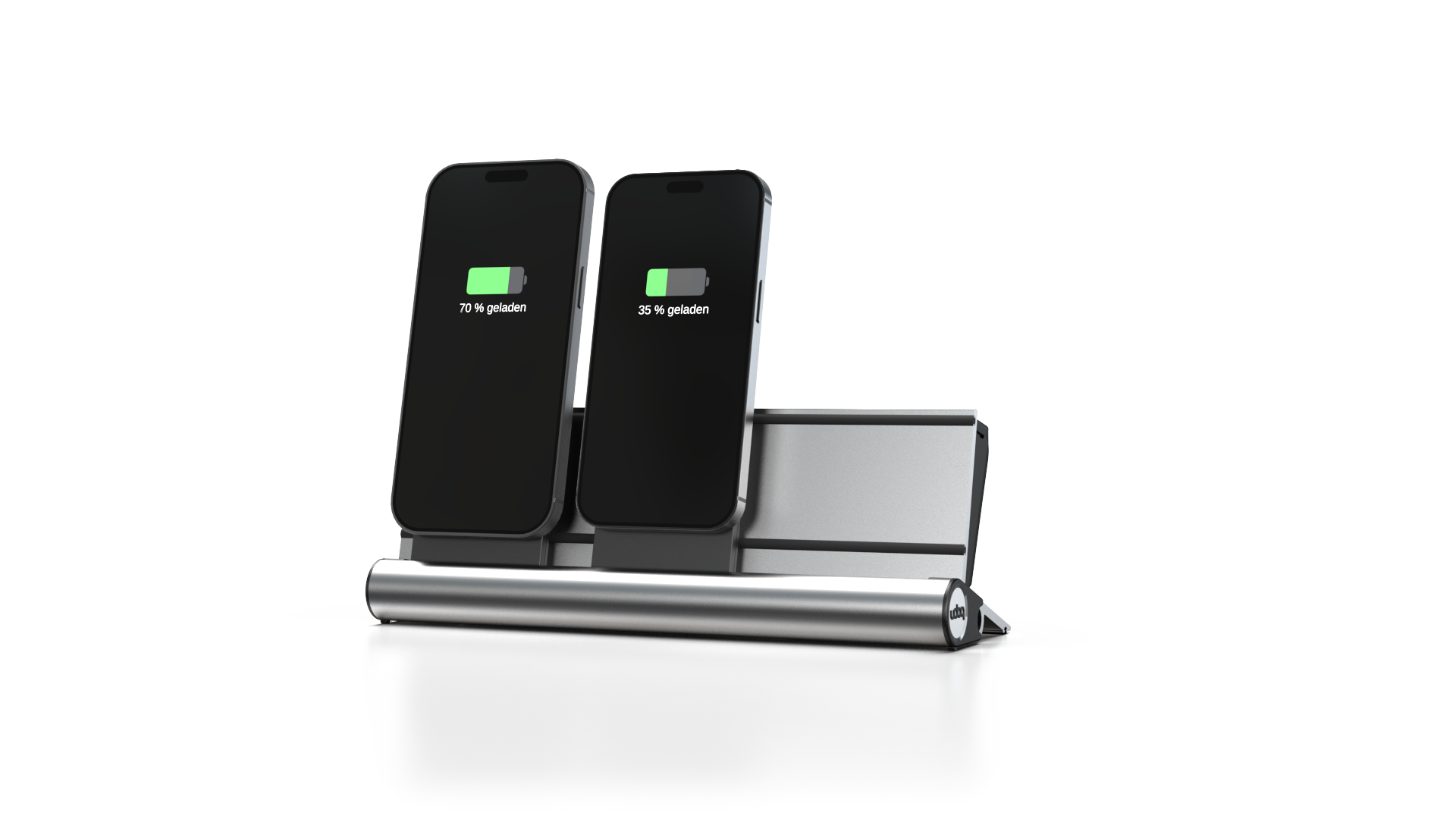 udoq 250 MAGNETIC - 2 fach Ladestation gefräst und eloxiert aus solidem Aluminium