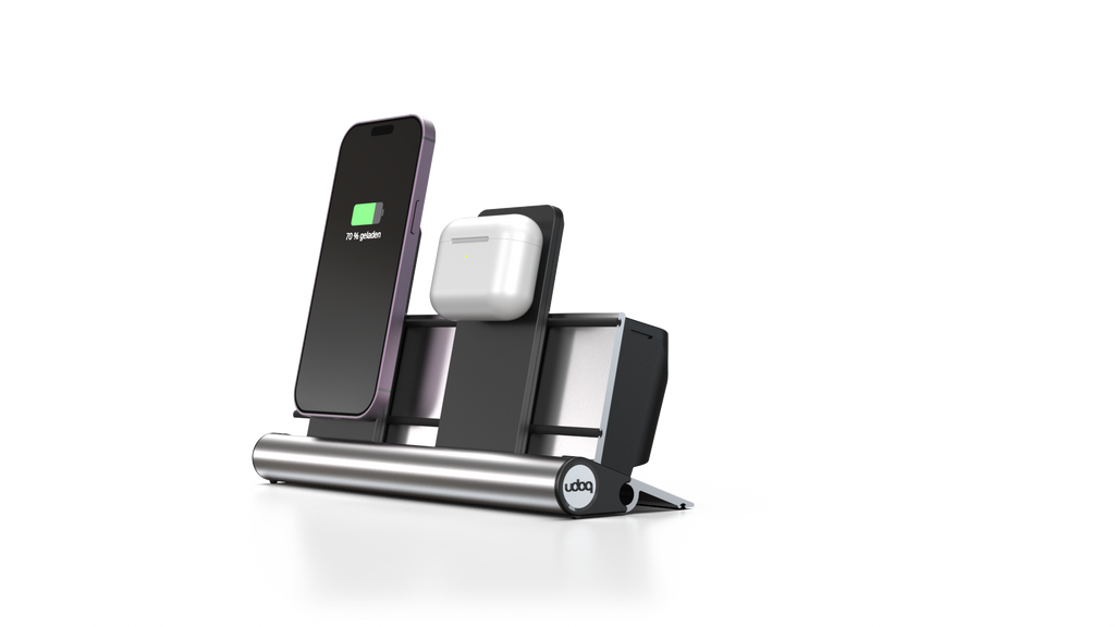 udoq 250 MAGNETIC - 2 fach Ladestation gefräst und eloxiert aus solidem Aluminium