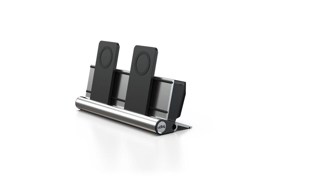 udoq 250 MAGNETIC - 2 fach Ladestation gefräst und eloxiert aus solidem Aluminium