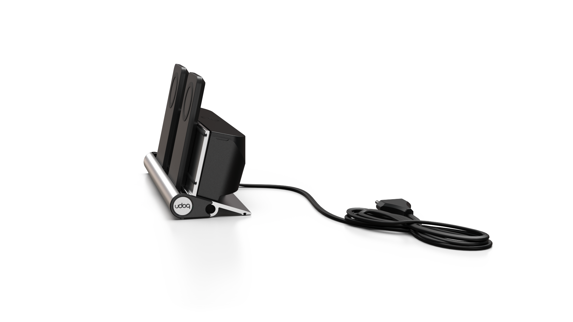 udoq 250 MAGNETIC - 2 fach Ladestation gefräst und eloxiert aus solidem Aluminium