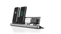 udoq 400 Wireless silber - 4 fach Ladestation gefräst und eloxiert aus solidem Aluminium. Exklusives Design mit patentierten verschiebbaren Anschlüssen. Lade platzsparend alle iPad, iPhone, AirPods, Apple Watch und Android Geräte mit bis zu 136W.