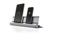 udoq 400 STARTER silber - 2 fach Ladestation gefräst und eloxiert aus solidem Aluminium. Exklusives Design mit patentierten verschiebbaren Anschlüssen. Lade platzsparend alle iPad, iPhone, AirPods, Apple Watch und Android Geräte mit bis zu 136W.