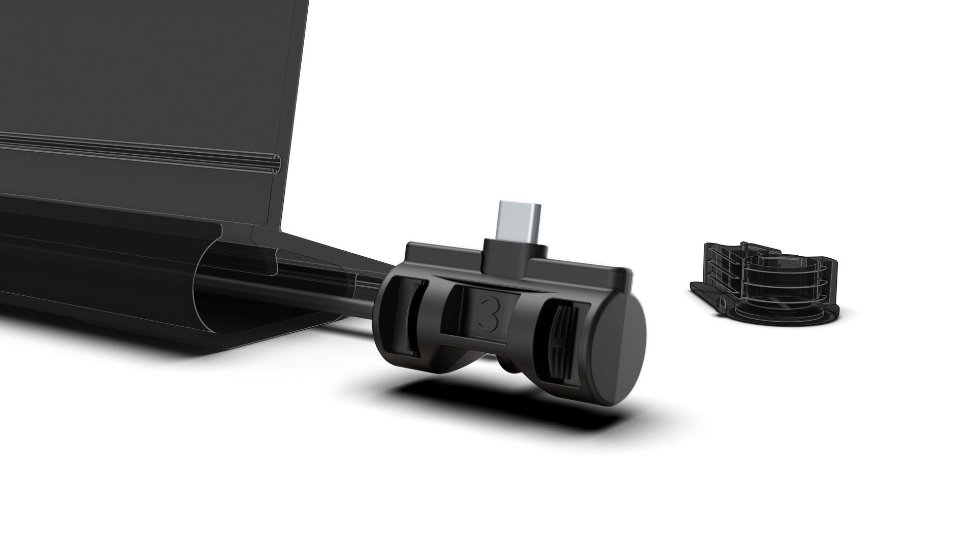 KABEL USB-C mit udoq Adapter zum Laden von Smartphones, Tablets, iPhone 15/16, iPads und Android Geräten.