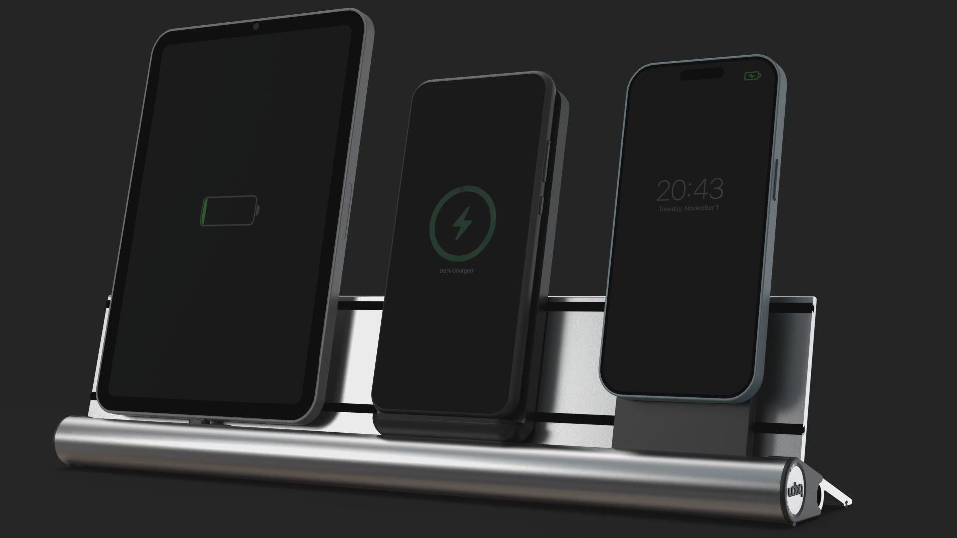 Animation zeigt, alle Komponente der Ladestation sind austauschbar und können repariert werden