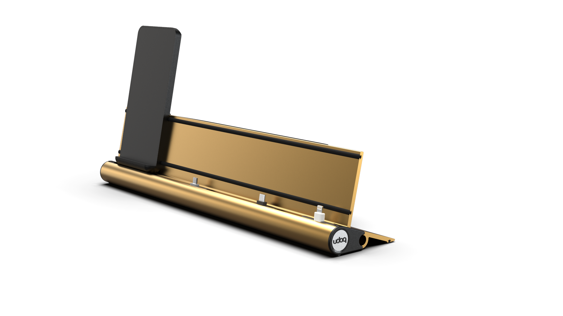 400 multi charging station in gold with wireless adapter and Lightning
