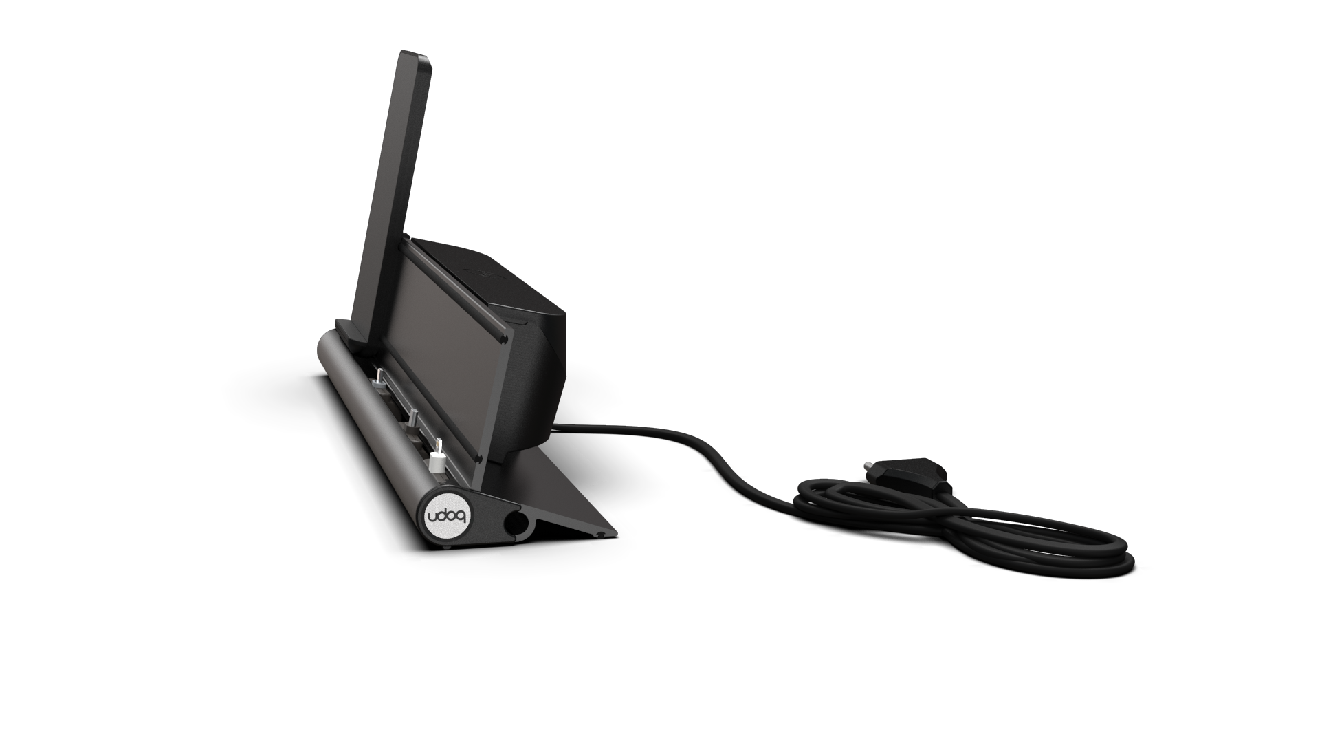 400 multi-charging station in dark gray with wireless adapter and Lightning