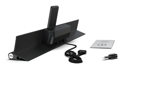 Universal Ladestation in schwarz mit Wireless Charging Pad und Apple Pen Adapter
