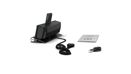 udoq Multi Ladestation in schwarz für 2 Mobilgeräte mit MagSafe und Lightning adapter