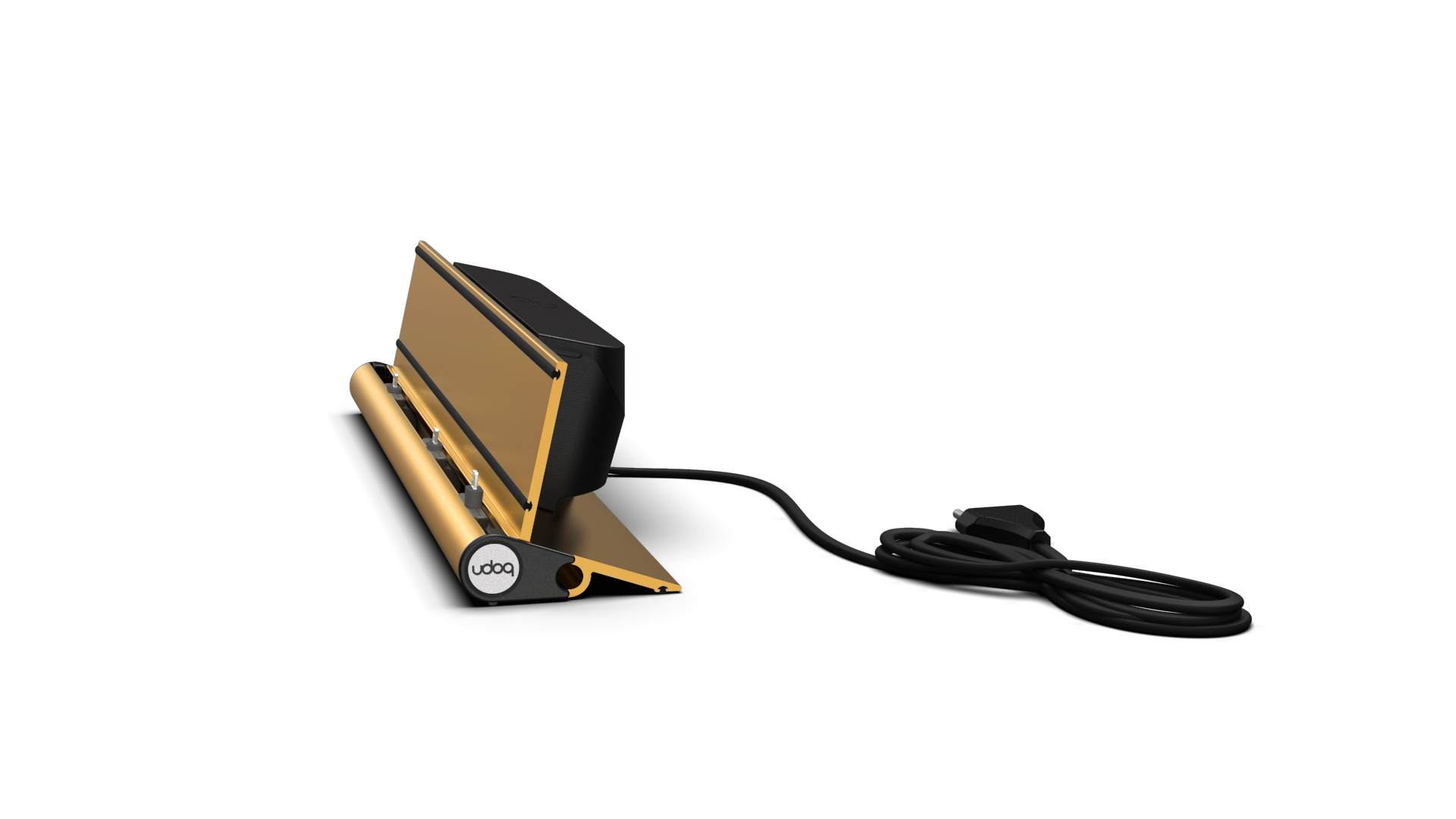 udoq Gold multi-charger with Apple Lightning connectors